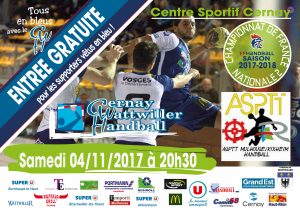 cernay wattwiller handball vs asptt mulhouse avec temps 2 sport