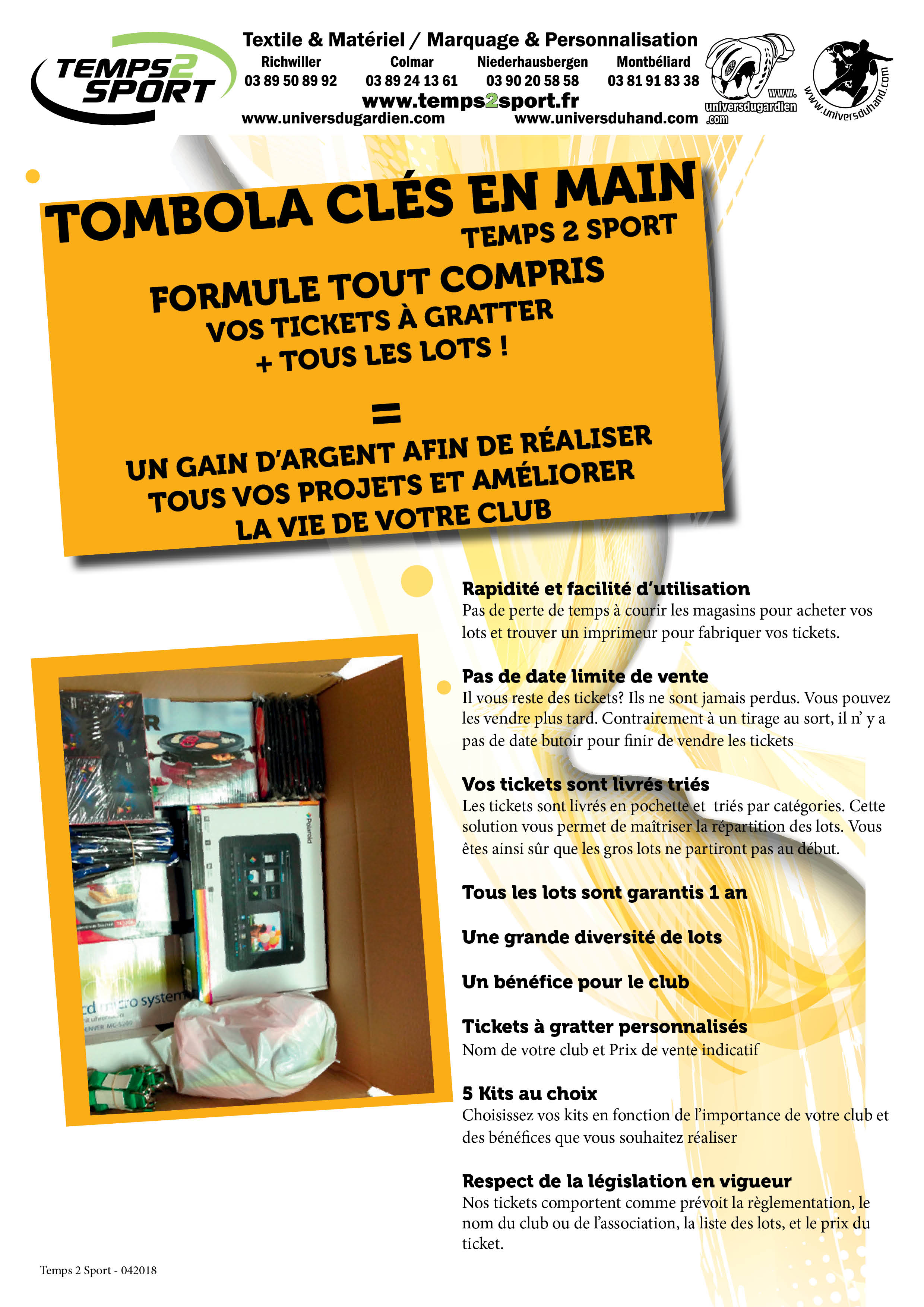 organiser votre tombola avec temps 2 sport