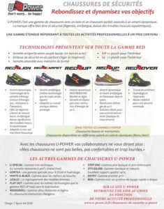 presentation chaussures UPOWER Temps 2 sport