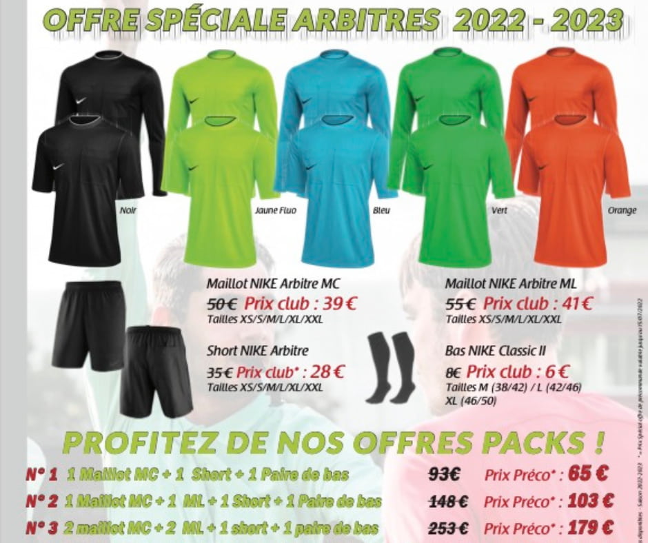 Descomponer Revelar educar maillots_arbitres_nike-2022 - Temps 2 Sport - Votre Partenaire Sportif