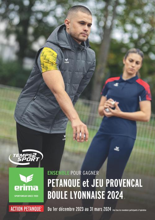 collection PETANQUE ERIMA 2024 chez temps 2 Sport