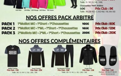 Commandez Vos Maillots Arbitres 2024-25 Chez Temps 2 Sport